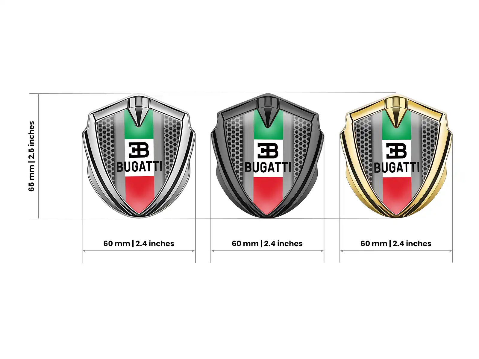 Bugatti Emblème Métal Insigne Design Force Modulable